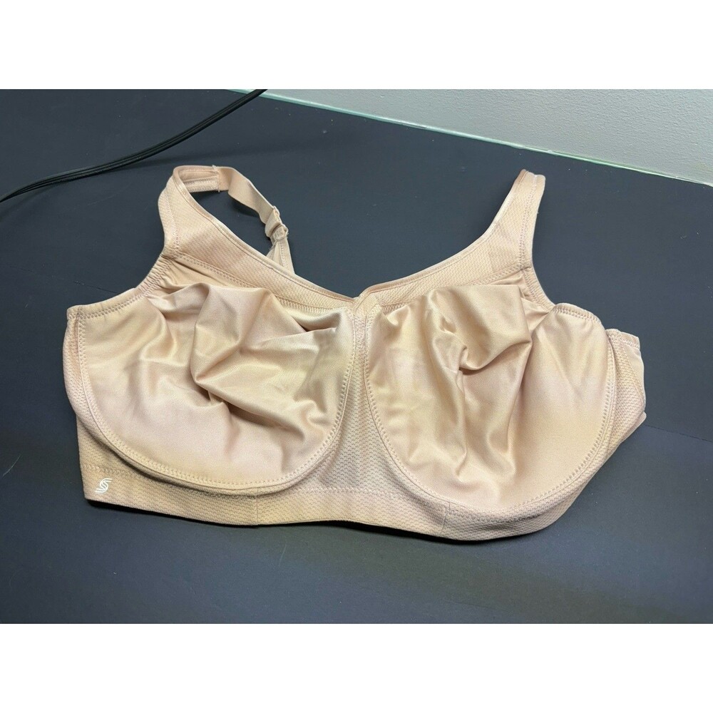 Glamorise 46DD Sport Bra White MagicLift Seamless Wireless Back Closure 1006 NWT